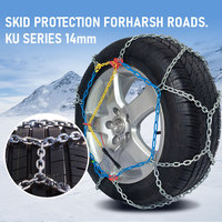 Nouvelles chaînes à neige pour pneus de voiture en acier allié KU 205-225 mm, type diamant, sécurité d'urgence, vitesse maximale de 40 km/h
