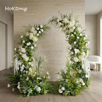 Ensemble d'arche de fleurs artificielles vertes écologiques faites à la main en soie véritable, 7-8 pieds de haut, pour mariage et fête