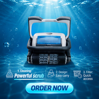 Robot de nettoyage de piscine automatique Winny pour extérieur, avec aspiration, nettoyage sous-marin et escalade des murs, contrôlable par application et télécommande sans fil