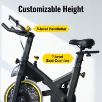 Vélo de spinning professionnel à cadre en acier robuste, design ergonomique, couleur personnalisée, logo, pour entraînement en intérieur