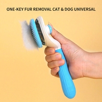 Peigne à aiguilles spécial en acier inoxydable et ABS pour chats et chiens de petite taille - Brosse de toilettage pour animaux imperméable pour utilisation en salle de bain