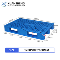 NEXARA Palette en plastique PP industrielle à grille européenne personnalisée 1200*800 Single Side Hot Sell pour entrepôt de stockage Déménagement avec logo