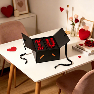 Caja de Regalo Plegable Tipo Concha para Flores, Hecha a Mano, de Lujo, Personalizada, para el Día de San Valentín o el Día de la Madre - Product Image 5