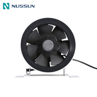Ventilateur d'extraction en ligne pour sous-sol NUSSUN de 10 pouces avec télécommande de contrôle de vitesse, 110-240V, garantie de 2 ans, roulement à billes