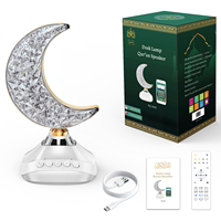 Speaker lampu bulan Multifungsi, dengan lampu samping tempat tidur malam, kontrol aplikasi pintar, lampu meja rumah, pemutar hadiah pesta