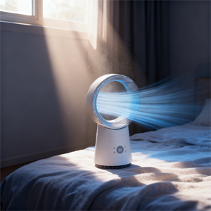 Ventilador de Torre sin Aspas para Circulación de Aire en el Hogar, con Control Remoto, Modo de Sueño y Súper Viento, con Ventilador Inteligente TUYA - Product Image 2