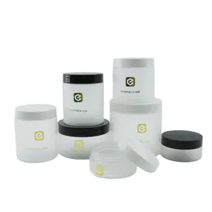 Custom logo Food Grade black Plastic Pet Storage Jar 2 oz 4 oz 8 oz 12 oz 16 oz PET plastic cosmetic jar