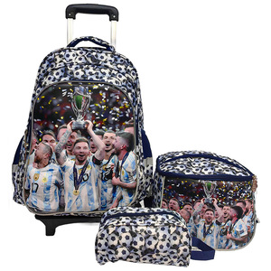 Factory-Direct Ready Stock Elementary School Students Trolley Backpack <strong>Lunch</strong> Bag Pencil Case Three-Piece <strong>Set</strong>; Cute Owl Design - Product Image 2