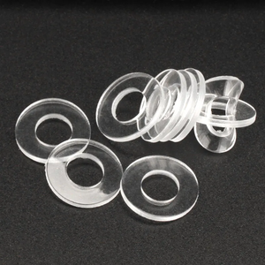 Entretoise plate en PVC et acier zingué avec joint en plastique transparent pour tuyau d'eau, métrique, 1,2 mm - 24 mm - Product Image 2