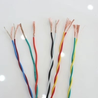 كابل طاقة منزلي مرن مقاوم للحريق من PVC نحاس نقي مجدول، قياسي ثنائي النواة 0.5/0.75/1 مم، مزدوج للاستخدام في المباني