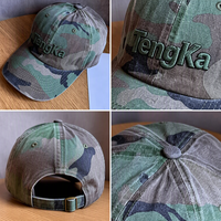 Casquettes de baseball non structurées en coton délavé à imprimé camouflage pour hommes et femmes avec logo brodé personnalisé