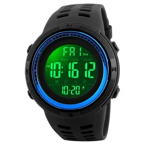 Skmei 1251 גברים שעון אלקטרוני שעון ספורט חיצונית שעונים אופנה עמיד למים בהירות 24 שעות mens multipunction