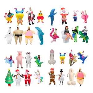Bull Inflatable Suit Deluxe Cow Mascot Costume Funny Air Blow Up Suit For Cosplay Party Festival Halloween Inflatable Costume