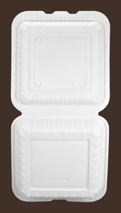Tiya Square Lunch Plastic Food <b>Storage</b> <b>Container</b> Microwavable PP Food Packaging to Go Takeaway Plastic Hinged <b>Container</b> - Product Image 5