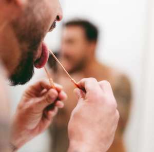 Logo personnalisé Nettoyant Bouche <span class=keywords><strong>Oral</strong></span> Cuivre Langue Nettoyant Brosse Hygiène Bucco-dentaire Soins Outils Métal 100% Pur Cuivre Langue Grattoir - Product Image 4