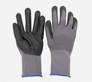 Guantes de Trabajo de Espuma Ultrafina con Puntos de Nitrilo y Nailon Spandex de Calibre 13 de la Marca MEIJI al por Mayor, Negros, Talla L, etc. - Product Image 3