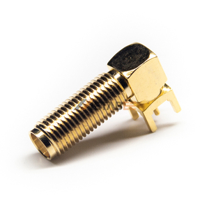 Connecteur SMA femelle <span class=keywords><strong>à</strong></span> angle droit, corps long, montage sur panneau, trou traversant, PCB, 50 ohms, <span class=keywords><strong>jack</strong></span> - Product Image 3