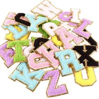Patch brodé en tissu sergé 3D, Logo personnalisé OEM, lettres et chiffres, en fer à repasser, à vendre