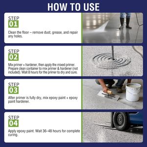 Peinture liquide pour sols en acrylique et époxy à effet marbre de qualité industrielle pour sols en béton de garage, application au pinceau avec sable coloré - Product Image 5