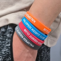Bracelet en caoutchouc sans code de cristal Bracelet d'événement en argent arc-en-ciel Bracelets de dentition LED de sport Bracelet en silicone