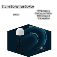Detector de Drones Fijo KZ-02, Alcance de 10 km, Banda Completa de 70 MHz-6 GHz, 360° °   Sistema de Detección de Drones