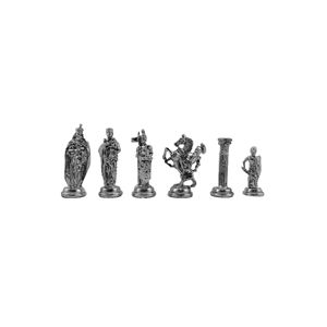 Set di scacchi in metallo Gifthome grande scacchiera in legno massello lucido inglese con scatola