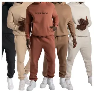 L230718 Custom Trainingspak Voor Heren Fleece Oversized Hoodie Katoenen Capuchon Sweatsuit Heren Jogging Sweatsuits Tweedelige Broek Set