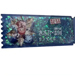 Quicksand blocks UV Printing Beauty Acrylic Display Stand for movie ticket stub artware Gifts supplier