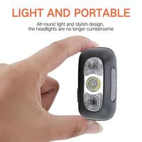 Mini lampe frontale portable à détecteur de mouvement, lampe frontale LED rechargeable, lampe frontale USB pour la pêche, lampe frontale étanche pour la course à pied, la randonnée