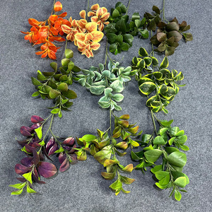 Branche de feuille de haricot artificielle 30cm-100cm en plastique, décoration de mariage, accessoire de décoration intérieure, plante verte - Product Image 2