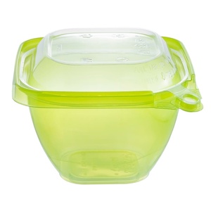 Tazón cuadrado a prueba de manipulaciones reciclable desechable de 16 OZ de alta calidad 12.7X12.7X7.9 para Fideos y ensaladas Exposiciones de alimentos - Product Image 1