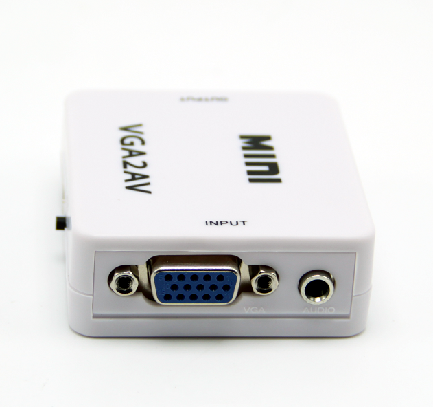 Cheap Price 1080P Mini Vga2Av Video Converter Adapter Vga to Rca/Av Pc to Tv VGA in AV Out