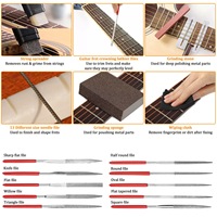 Kit d'outils de réparation et d'entretien de guitare 54 pièces, outils de luthier, outils à main, accessoires de nettoyage et d'entretien pour instruments à cordes de Chine
