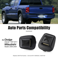 Feux de plaque d'immatriculation LED de style X avec lentille fumée pour Dodge Dakota 1997-2011 pour Mitsubishi Raider Double Rouge Blanc 2 pièces