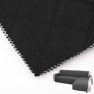 Tissu de couverture réversible matelassé à ultrasons 3 couches <span class=keywords><strong>anti</strong></span>-dérapant Oxford à carreaux de football - Product Image 1