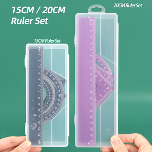 SUNSHING Wholesales Slim Ruler Case Geometry <b>Tool</b> <b>Box</b> with Transparent Ruler Set Colorful Students Ruler with PP <b>Storage</b> <b>Box</b> - Product Image 1