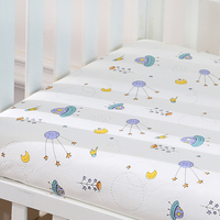 Draps de berceau en coton bambou imprimés sur mesure pour bébé Draps de lit pour bébé super doux OEM