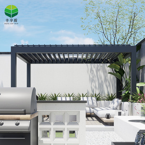 <span class=keywords><strong>Pergola</strong></span> d'extérieur étanche en aluminium <span class=keywords><strong>bioclimatique</strong></span>, auvent, pavillon gazebo <span class=keywords><strong>3X3</strong></span> 3X4 4X4 6X4m, pare-soleil pour balcon - Product Image 4