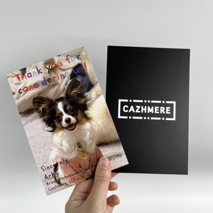 Cartes de remerciement personnalisées avec photo d'animal de compagnie - Cartes imprimées colorées pour les marques d'animaux de compagnie et les petites entreprises - Product Image 2