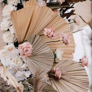 Feuilles de palmier séchées naturelles, plantes de pampa teintes et préservées, fleurs séchées en gros, grandes fleurs séchées pour mariage, décoration bohème à la maison - Product Image 2
