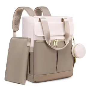 Large Capacity Diaper Bag <b>Backpack</b> Mummy Bag Laptop <b>Compartment</b> Insulated Bottle Pocket Water Resistant Travel Baby Bag - Product Image 1