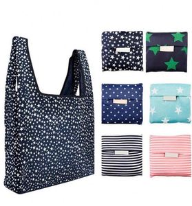 Bolsas de compras plegables de nailon personalizadas Bolsa de nailon Ripstop ecológica Bolsa de compras de poliéster plegable reutilizable - Product Image 2