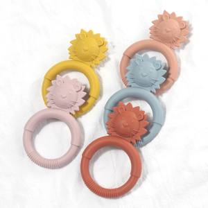 <span class=keywords><strong>Anneau</strong></span> de <span class=keywords><strong>dentition</strong></span> <span class=keywords><strong>Lion</strong></span> anti-étouffement, sans BPA, en silicone souple et texturé, de qualité alimentaire, jouet de <span class=keywords><strong>dentition</strong></span> à bascule pour bébé - Product Image 2
