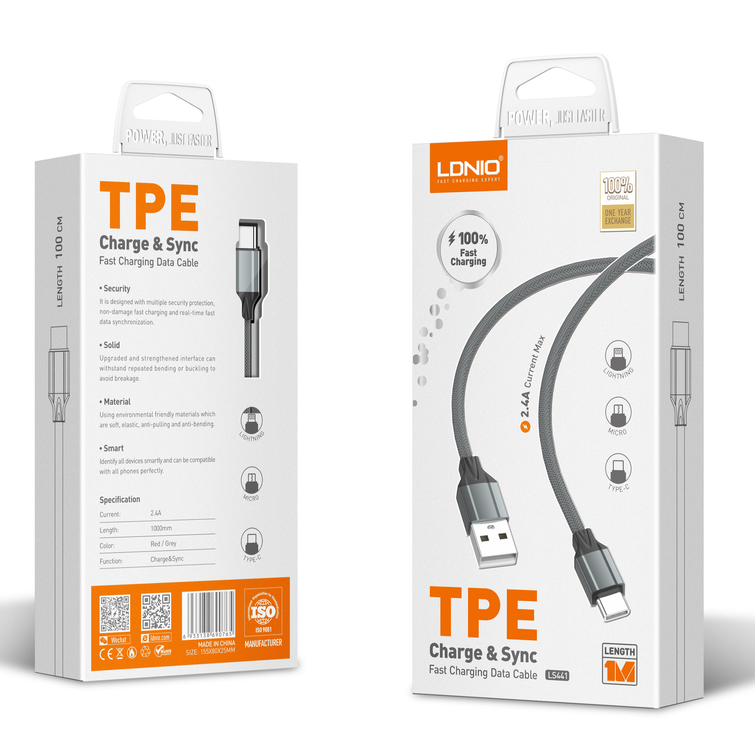 LDNIO-USB Кабель для быстрой зарядки, Кабель для передачи данных для Micro Type-C, Быстрая зарядка, Новые поступления, Оптовая продажа