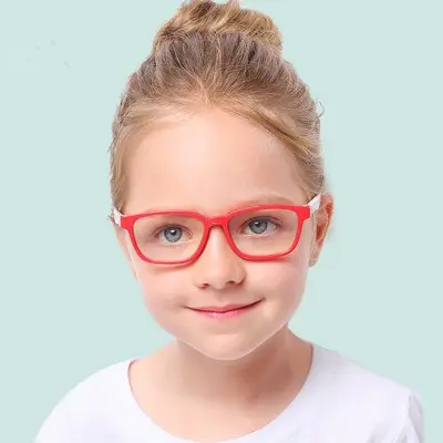 Blue Light Glass Computer tr90 Silicone Filter Kids Children Girl Daughter Protection Blocking Anti Eyeglasses