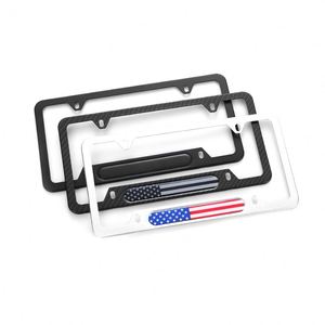 Crystal Diamond Stainless Steel Bling Rhinestone Car Holder License Plate <b>Frame</b> - Product Image 1