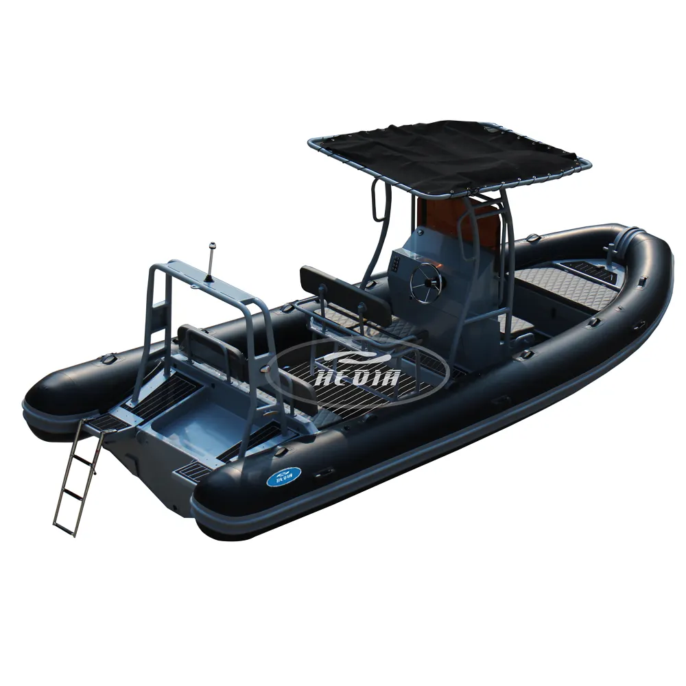 Hedia luxury RIB 600 6 meter orca hypalon material sports aluminium hull inflatable fishing cabin rib boat 600