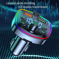 Émetteur FM audio sans fil pour voiture, chargeur double port USB 5V 3.1A, appel mains libres, lecteur MP3 avec fonction stéréo pour kit voiture