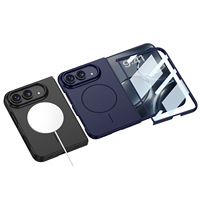 Étui de téléphone magnétique intégré pour iPhone Duo, finition mate agréable au toucher, protection intégrale avec verre trempé pour écran avant