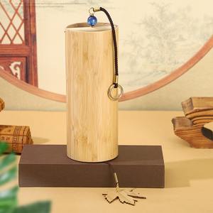 Gran oferta, campana de viento de bambú para jardín japonés, tubo de bambú con manivela y carillón de viento de cuerda para regalo de decoración del hogar - Product Image 5